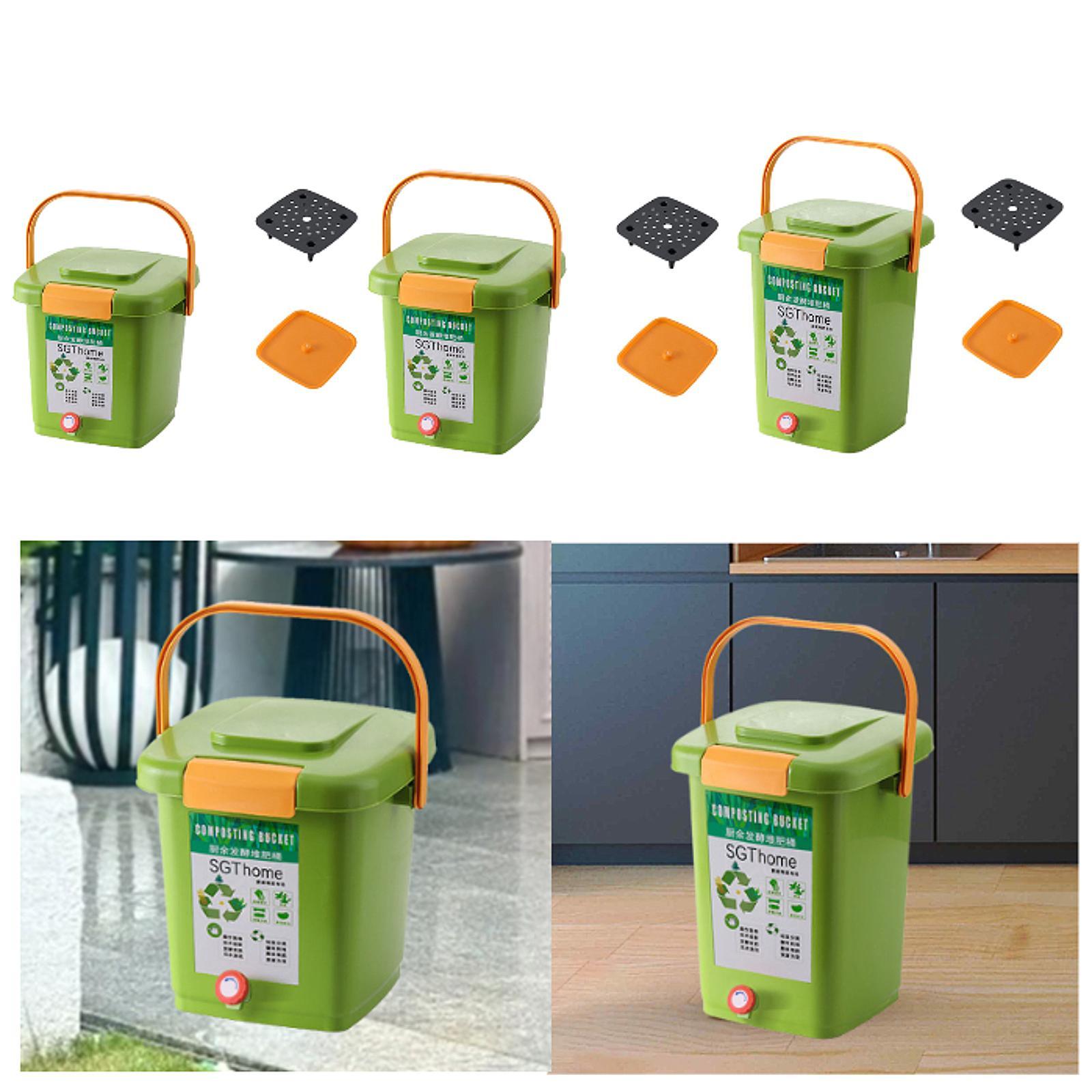 Fermentation Crock - 8L/10L/15L 실내 퇴비통 휴대용 뚜껑 포함