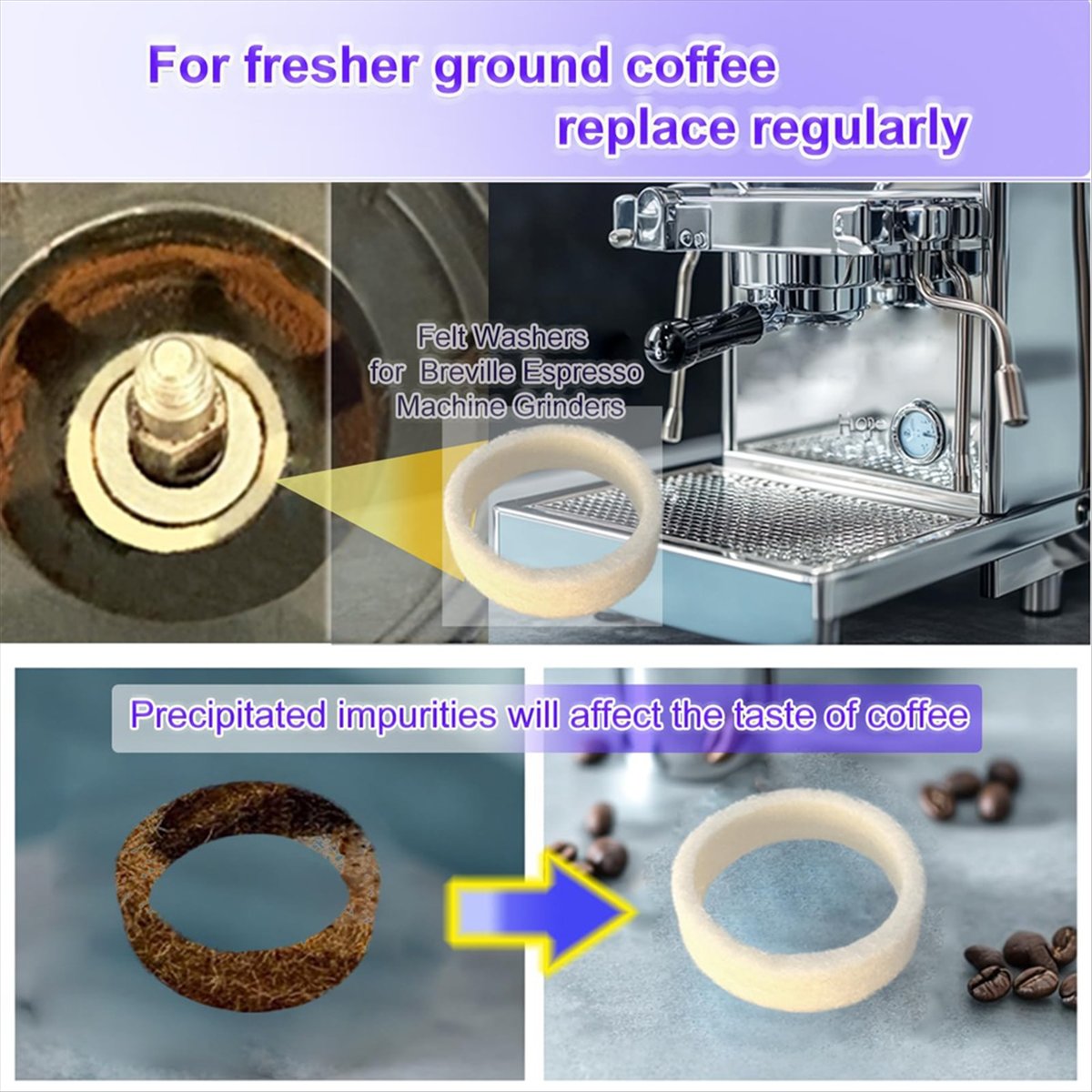 Breville Espresso Bes870 - (A64E) 브레빌 에스프레소 머신 그라인더용 6피스