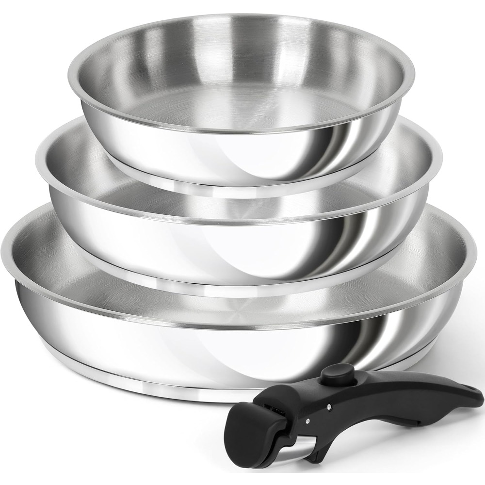 Paella Pan Steel - 미켈란젤로 스테인리스 스틸 프라이팬 세트 탈부착