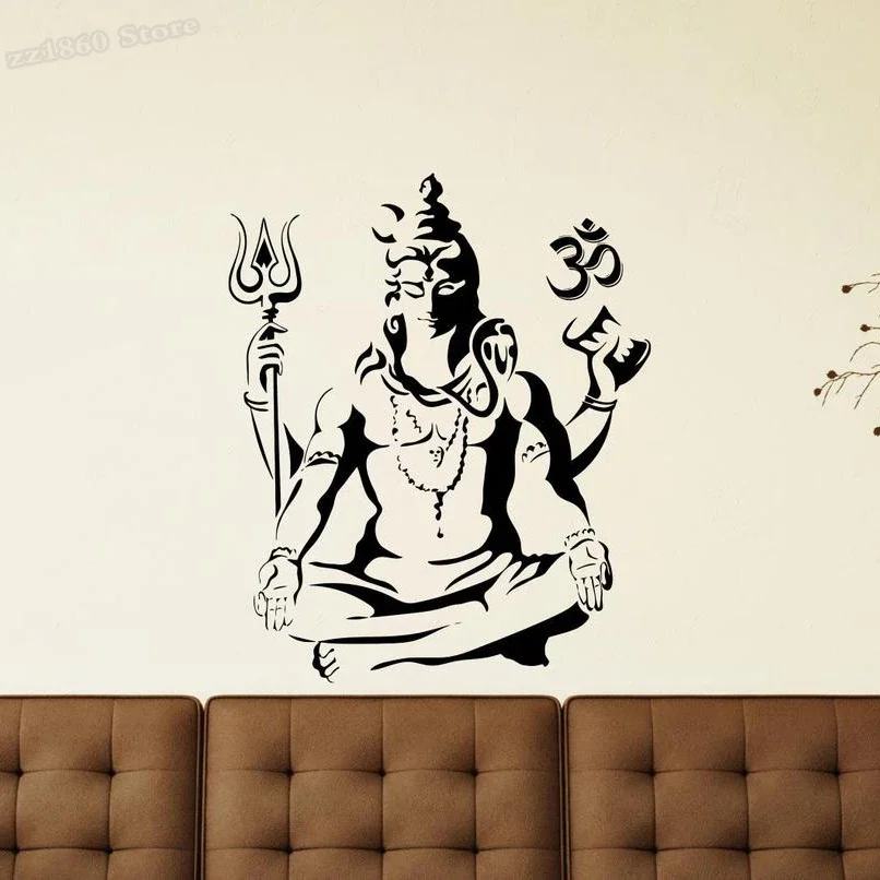 Home Cooking Chinese - Shiva 벽 데칼 Lord Shiva 옴
