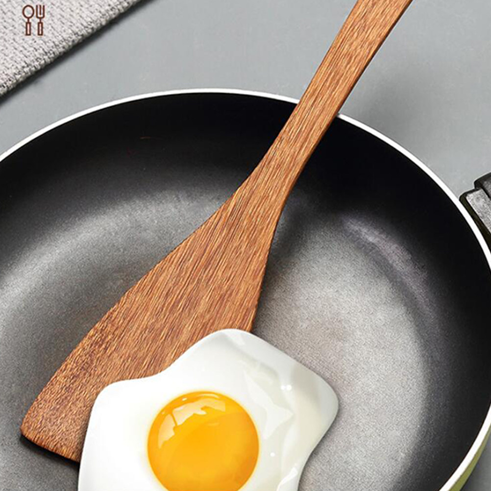 Home Cooking Utensils - 2개 세트의 친환경 나무 재질 뒤집개,