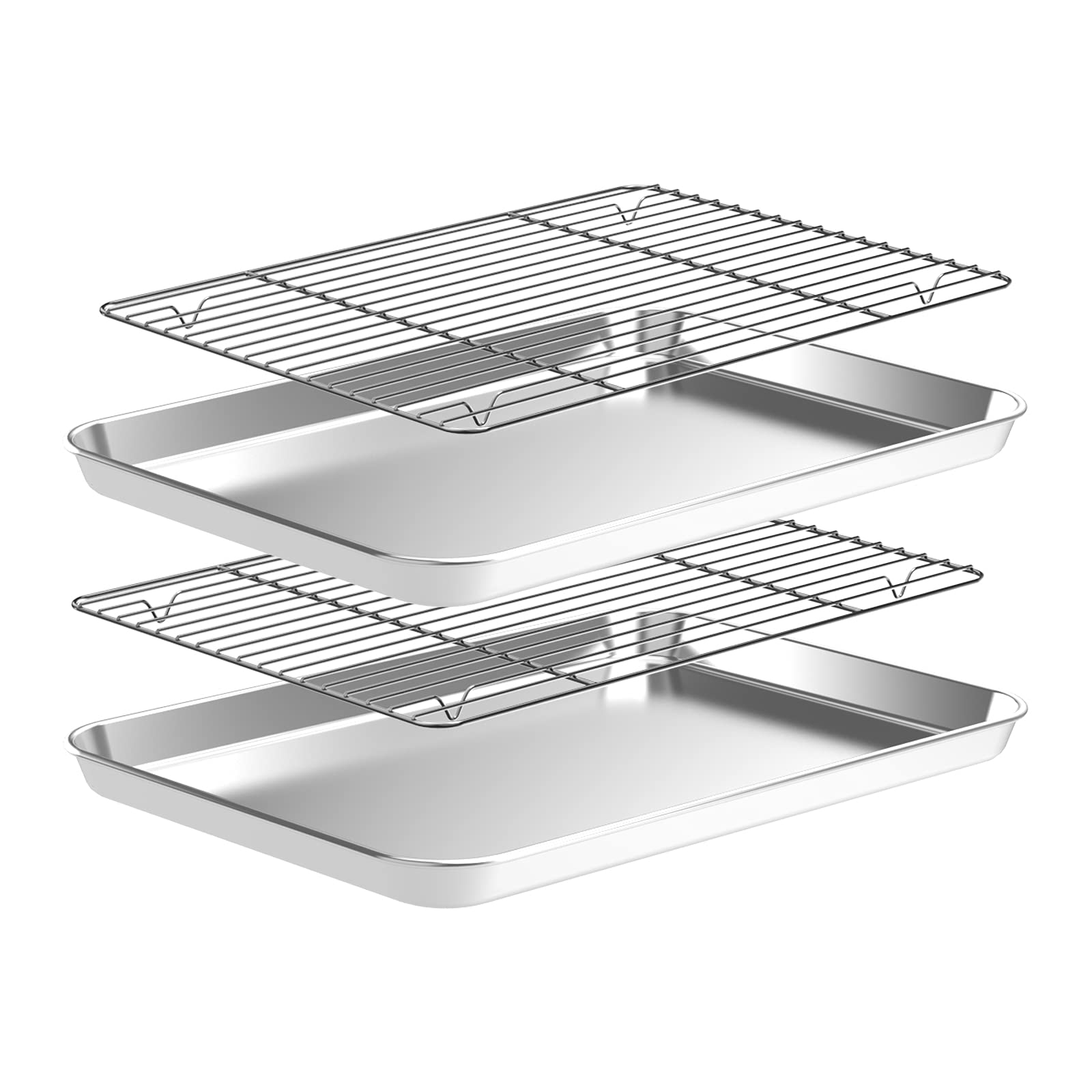 Paella Pan Steel - 2개 세트 스테인리스 스틸 베이킹 시트