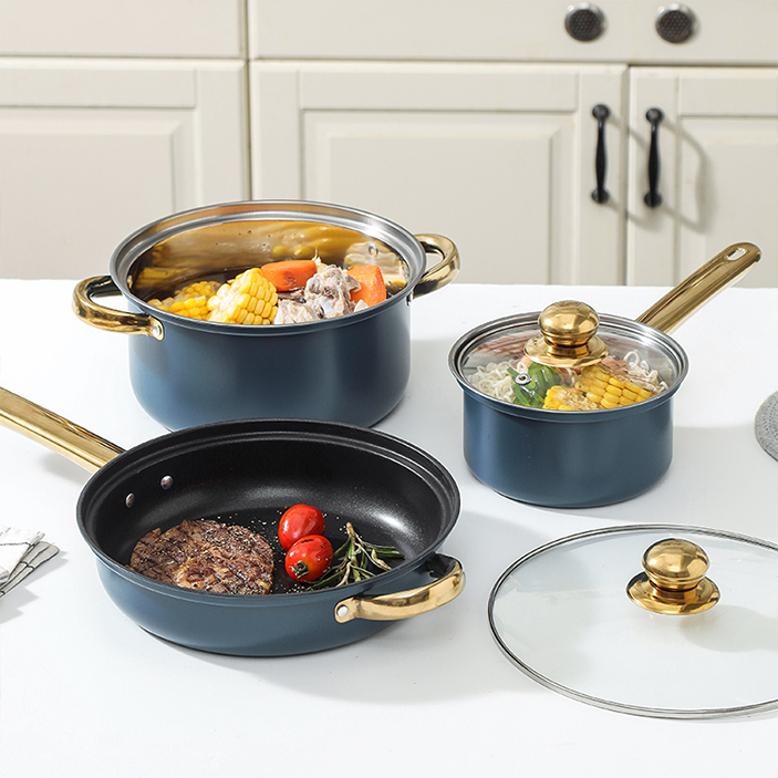 6종 블루 논스틱 쿡웨어 세트 스테인리스 스틸 프라이팬 - Paella Pan Steel 리뷰 및 가격