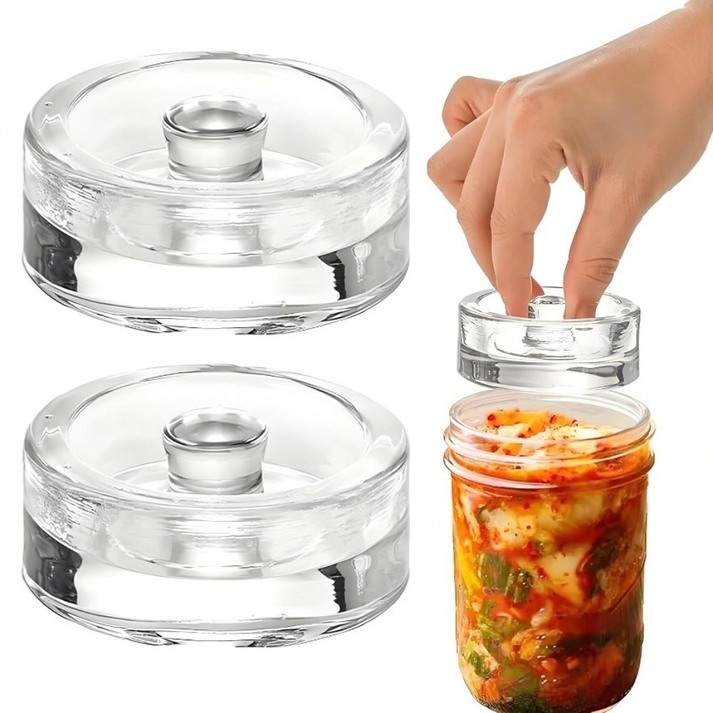 1/2/4개입 투명 발효 유리 무게추(손잡이 포함) 넓 - Fermentation Crock 리뷰 및 가격