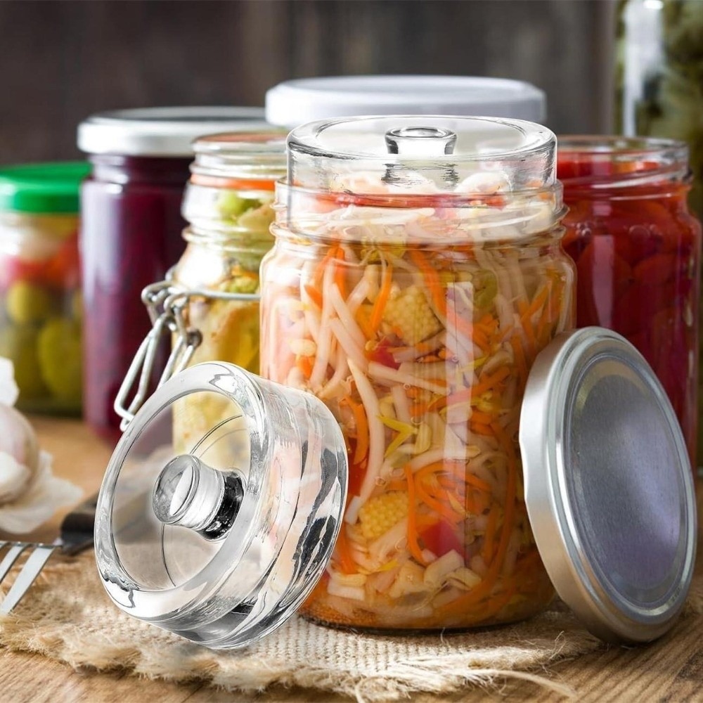1/2/4개입 투명 발효 유리 무게추(손잡이 포함) 넓 - Fermentation Crock 리뷰 및 가격