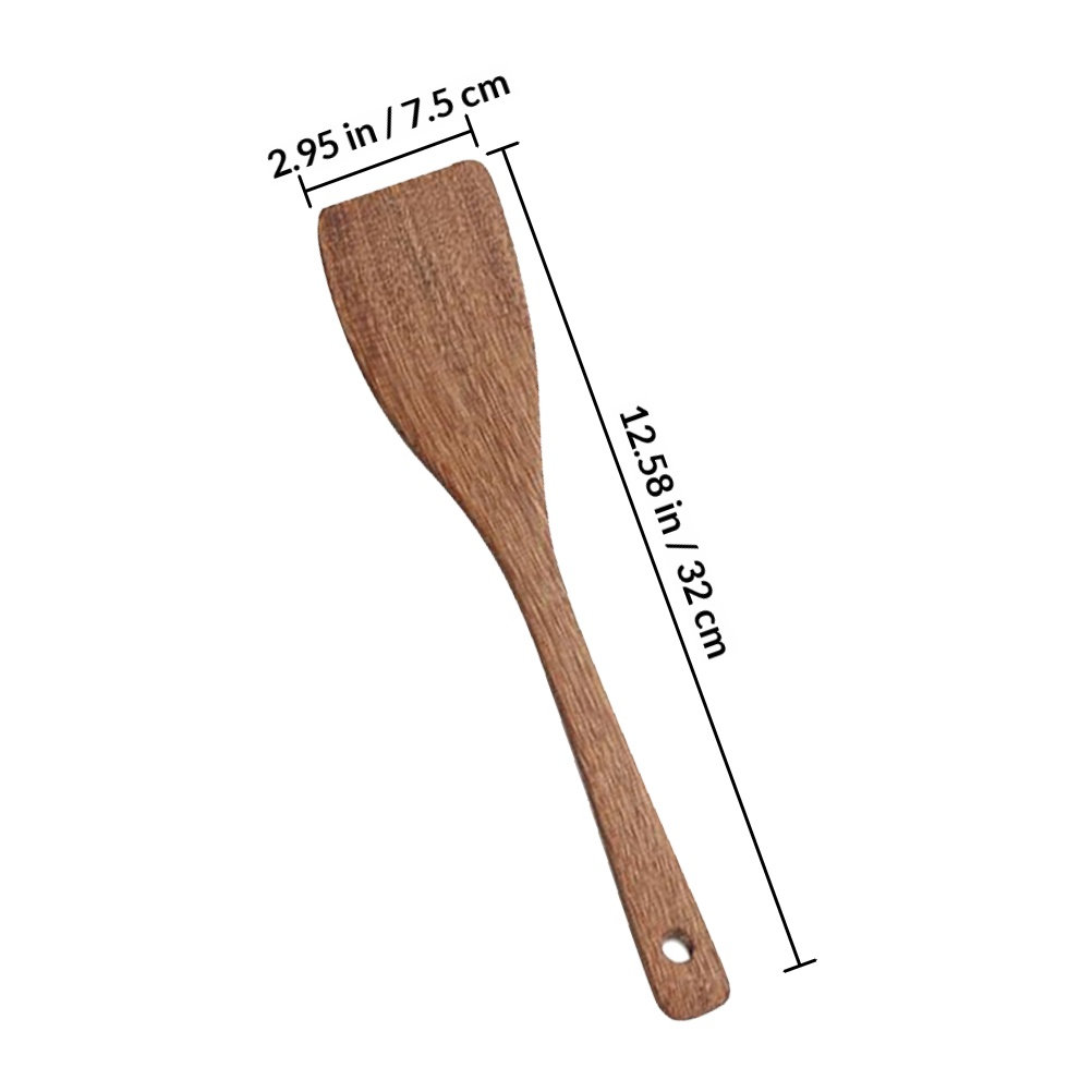 2개 세트의 친환경 나무 재질 뒤집개, 긴 손잡이로 설 - Home Cooking Utensils 리뷰 및 가격