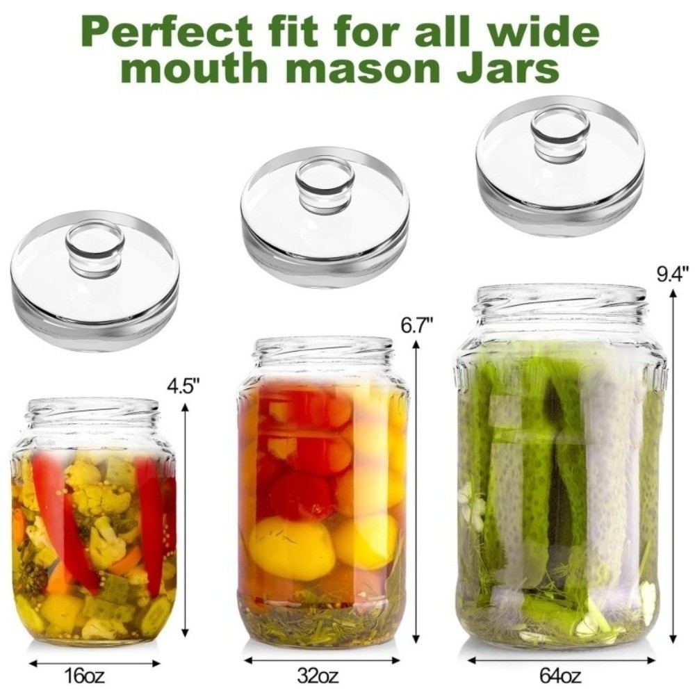 발효용 유리 무게추, 투명하고 손잡이가 달려 있으며 입 - Fermentation Crock 리뷰 및 가격