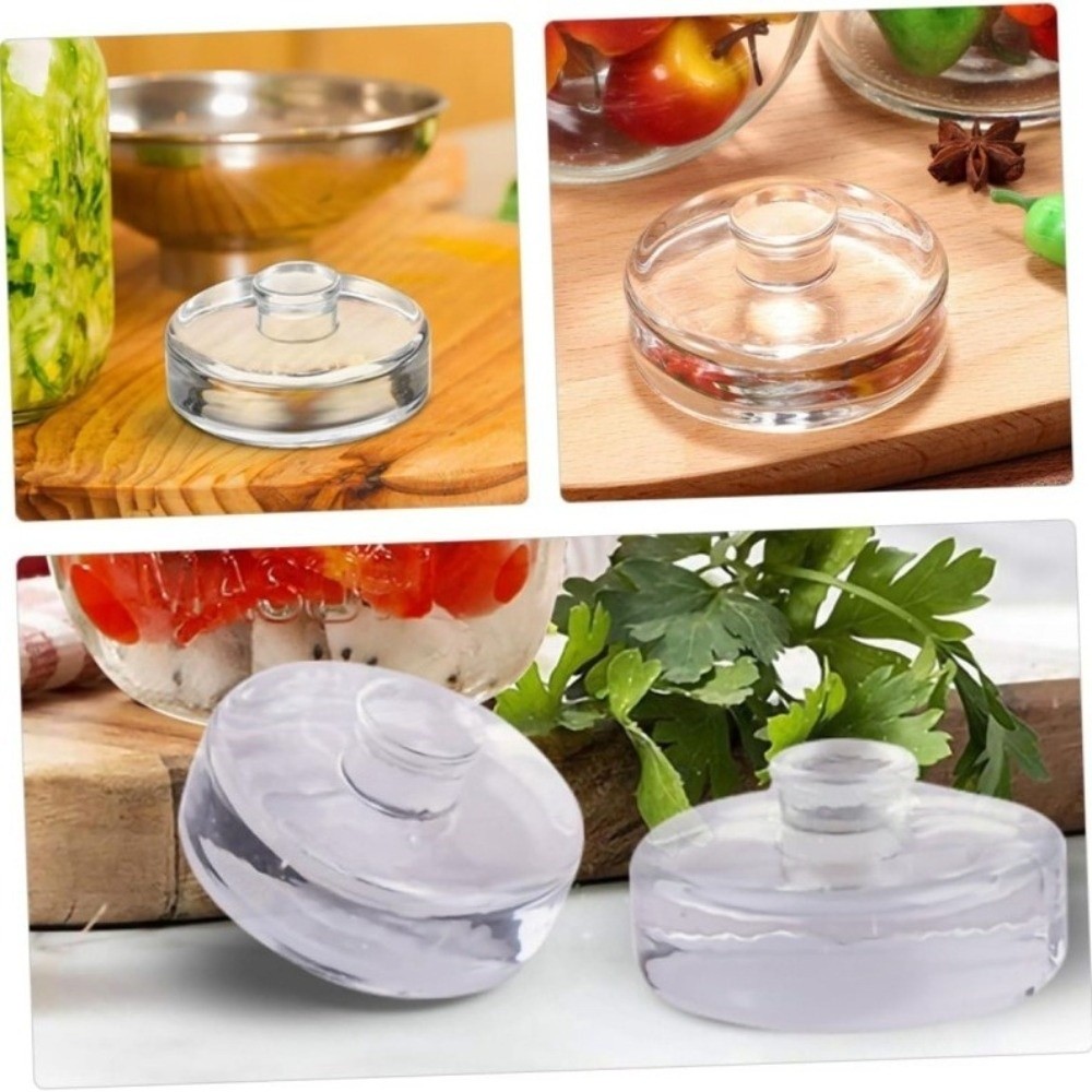 발효용 유리 무게추, 투명하고 손잡이가 달려 있으며 입 - Fermentation Crock 리뷰 및 가격